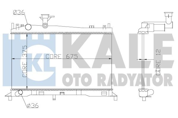 KALE OTO RADYATÖR Radiators, Motora dzesēšanas sistēma 360100